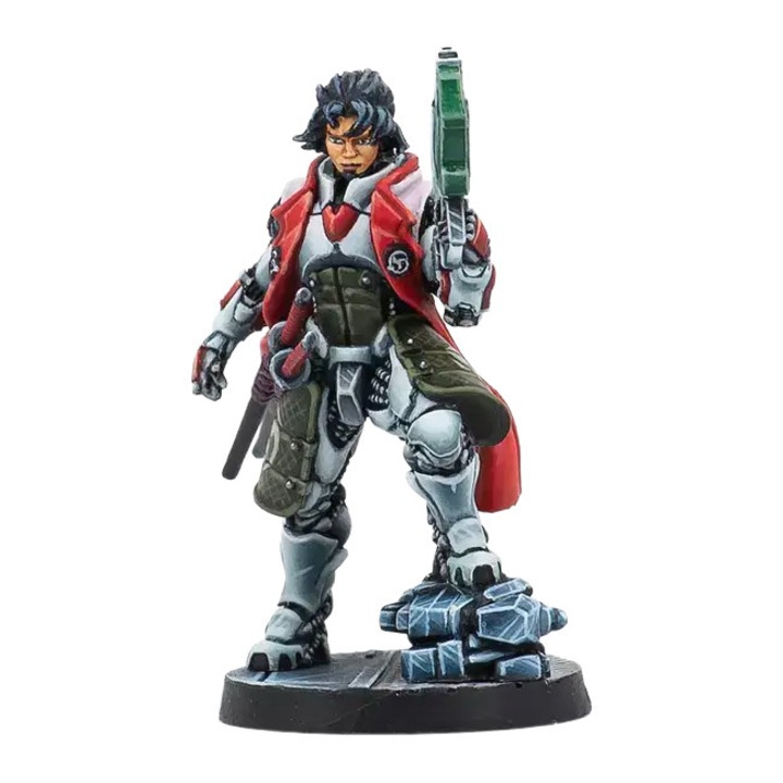 Infinity Разширение за игра, JSA Подкрепления Domaru Takeshi Neko Oyama, Corvus Belli, модел за сглобяване, сив