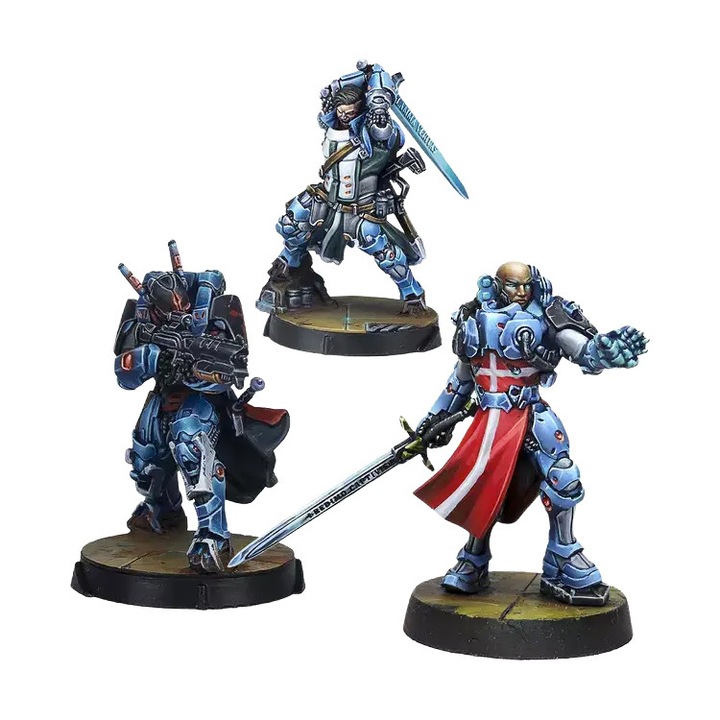 Extensie de joc Infinity, PanOceania Military Orders Expansion Pack Alpha, Corvus Belli, 3 modele de asamblat, gri