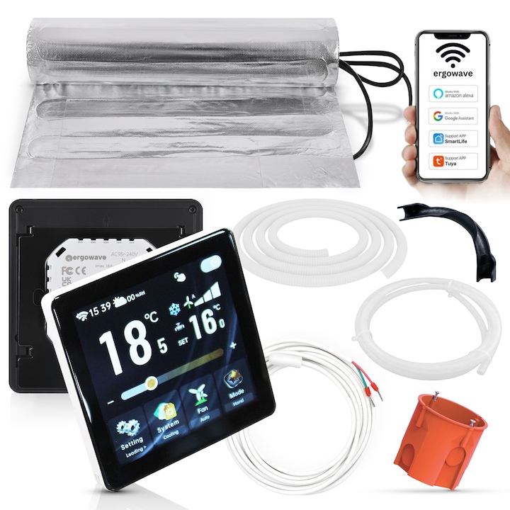 Covor electric pentru panouri + termostat Incalzire electrica de 5 m² pentru panouri