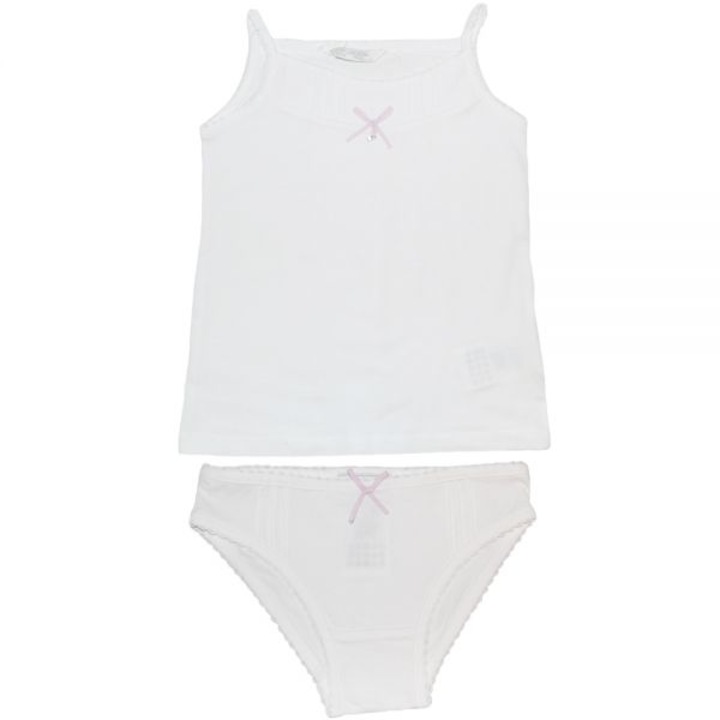 Szett póló és bugyi lányoknak (10750), Fehér, Mayoral, 116 cm
