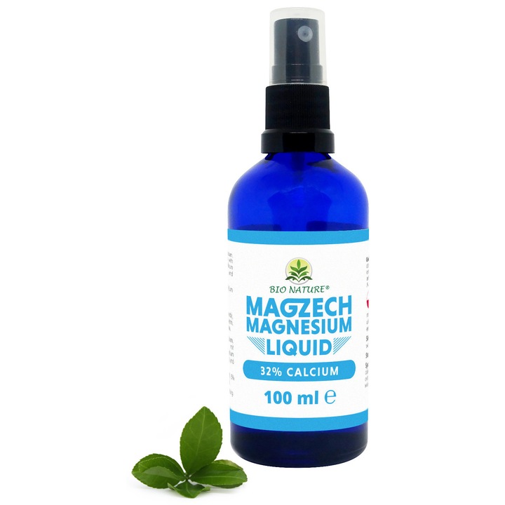 Bio Nature 32% magnézium olaj kalciummal, 100 ml, koncentrált formula, antibakteriális hatás, bőrápoláshoz