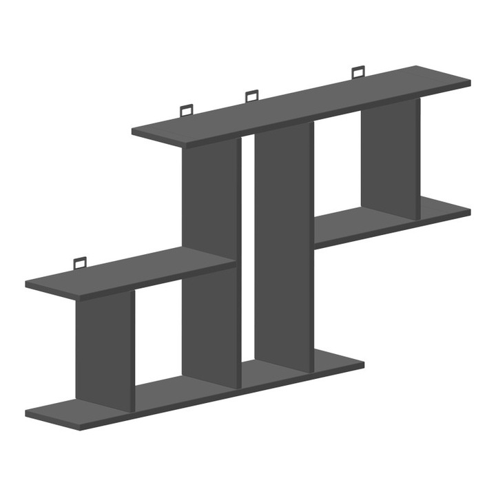 Vertoura fali polc, sötétszürke, 116x18.5x60 cm