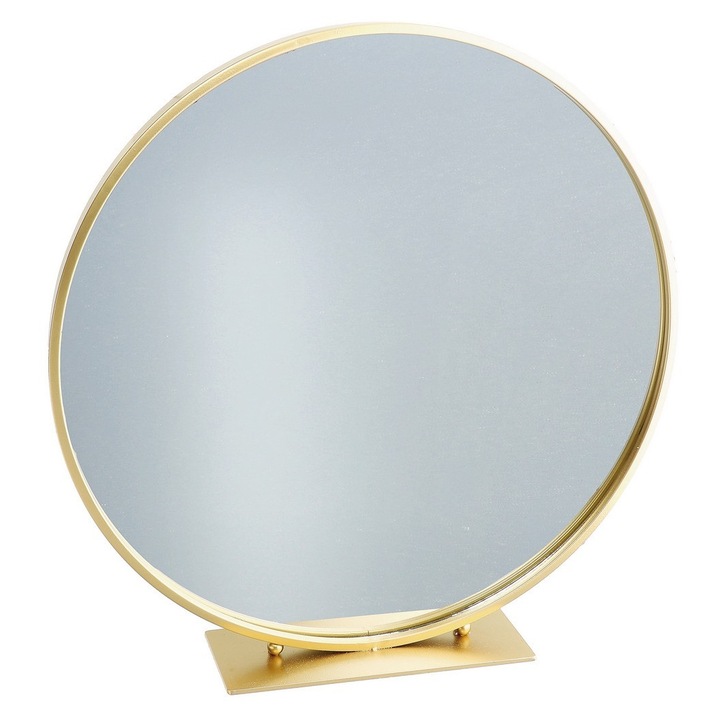 Asztali tükör arany fém kerettel 60 x 12 x 62 cm