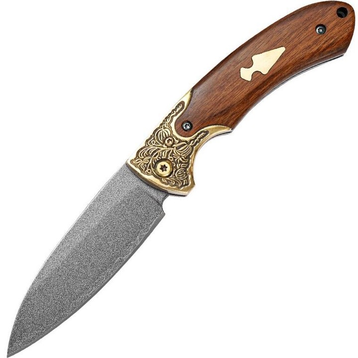 Cutit pliant pentru exterior WG748 - Maro / Auriu