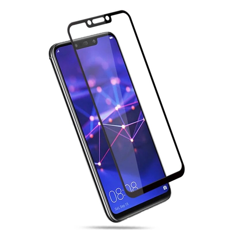 Folie pentru Huawei Mate 20 Lite / P Smart Plus / Nova 3 / Nova 3i, SKYDDAR INNOVATION, Sticla Securizata, Ultra HD, Protectie 111D, Montare Simpla, Transparent, set cu sticker