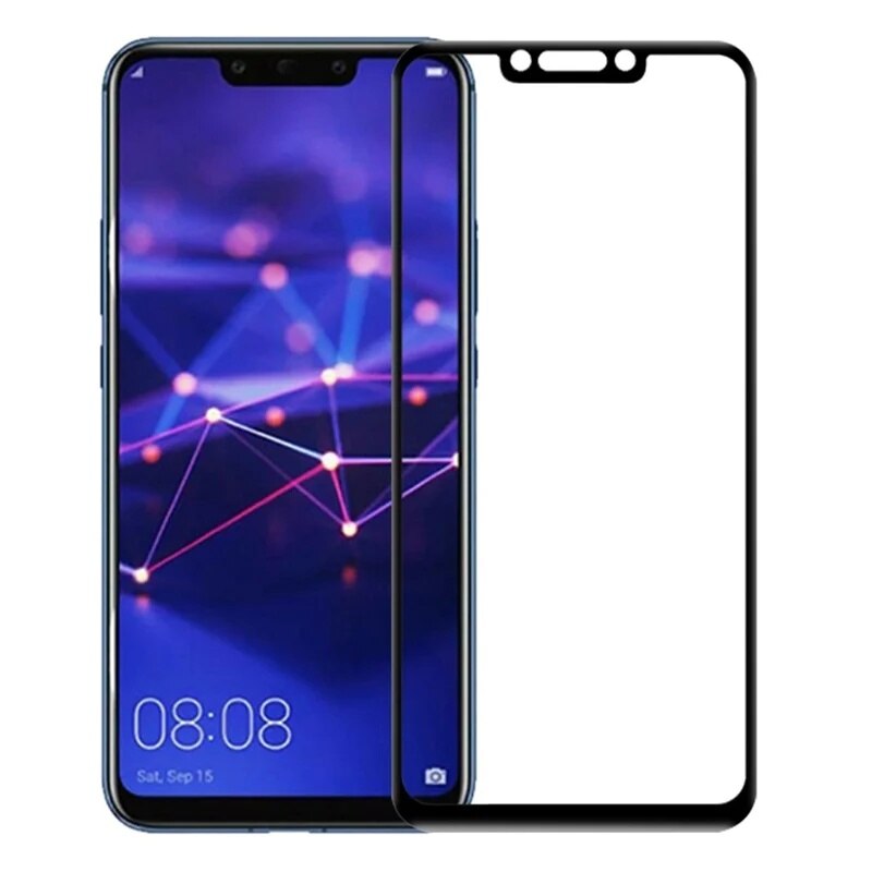 Folie pentru Huawei Mate 20 Lite / P Smart Plus / Nova 3 / Nova 3i, SKYDDAR INNOVATION, Sticla Securizata, Ultra HD, Protectie 111D, Montare Simpla, Transparent, set cu sticker