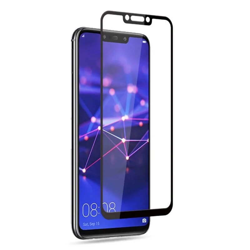 Folie pentru Huawei Mate 20 Lite / P Smart Plus / Nova 3 / Nova 3i, SKYDDAR INNOVATION, Sticla Securizata, Ultra HD, Protectie 111D, Montare Simpla, Transparent, set cu sticker