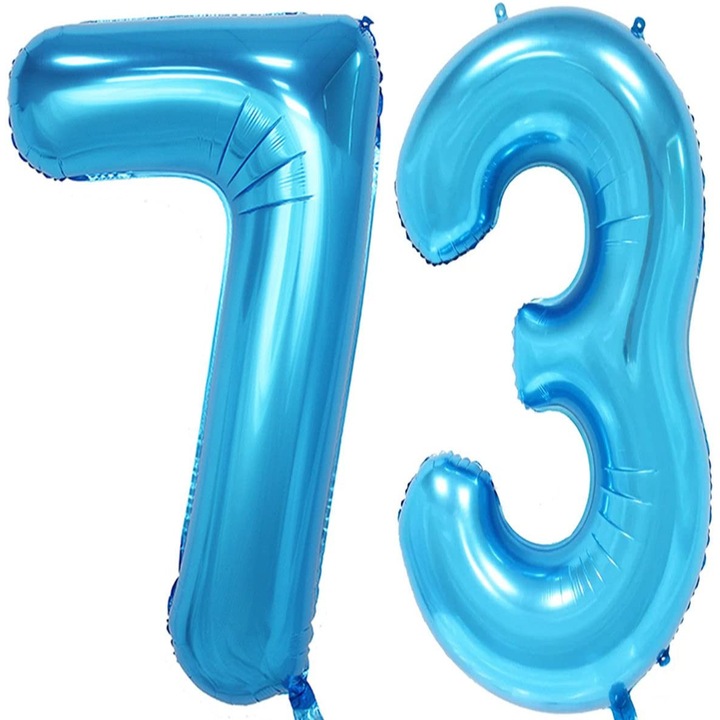 Set 2 baloane folie, WOW, Albastru, aniversare 73 ani, 105 cm, Produs Petrecere Copii, Calitate Premium, WOW Shop