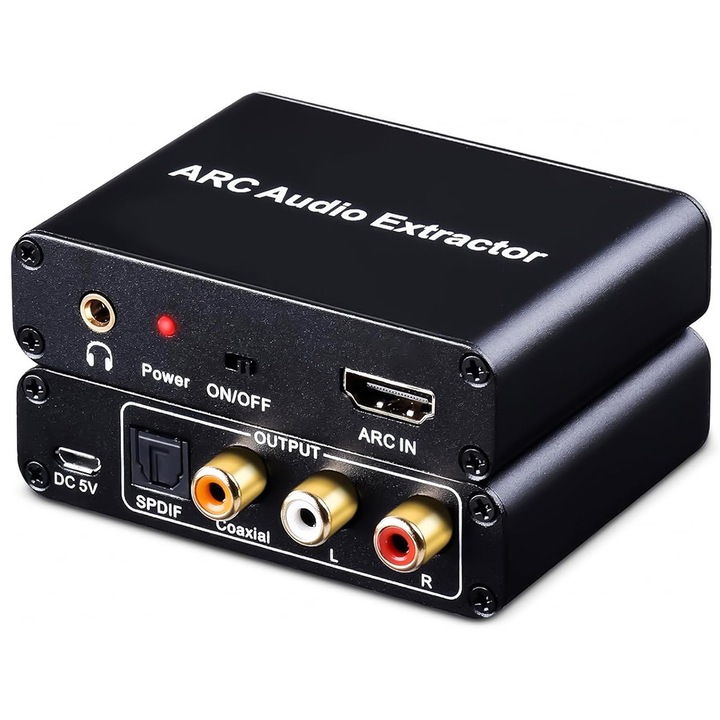 Adaptor HDMI la HDMI, 4K, 2CH/SPDIF, negru, 100 cm