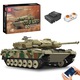 Set de constructie, Mould King, Technic, Leopard 2 Tank RC, 1100 piese, Control App, 34.2x16.2x9.4cm, pentru baieti si fete peste 14 ani