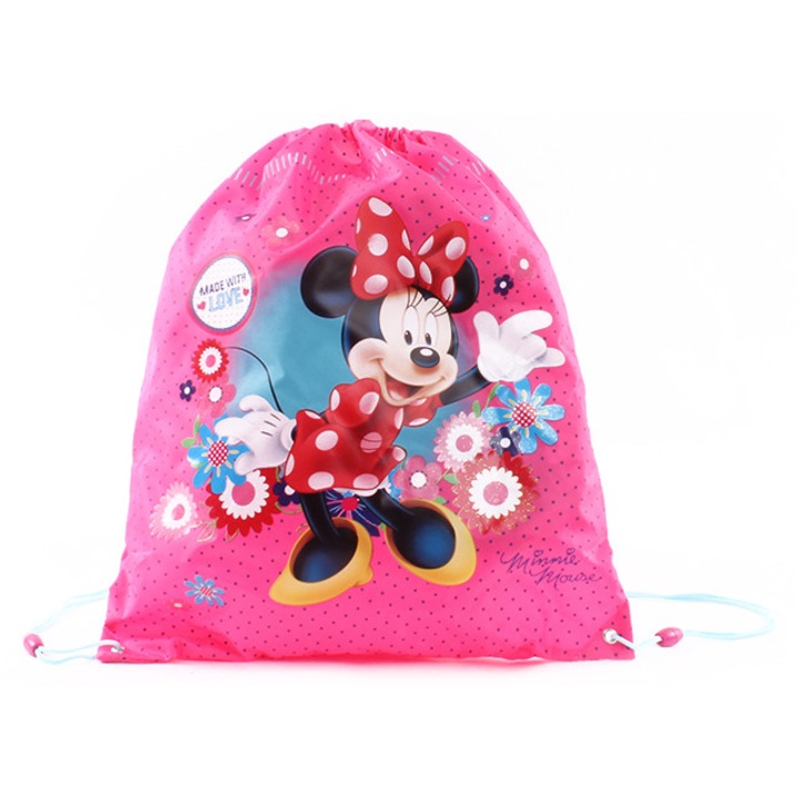 Geanta de sport Minnie Mouse cu flori