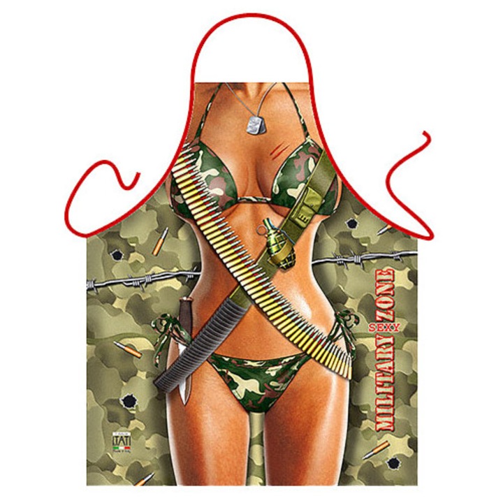 Sorturi bucatarie Itati, sort femei soldat, imprimeu de calitate, verde