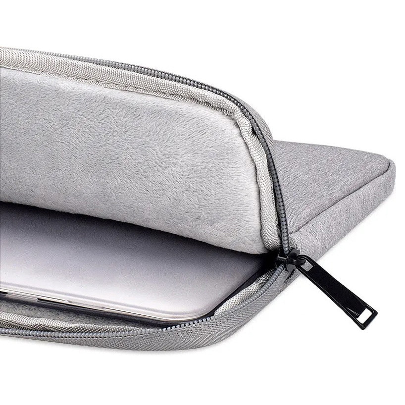 Husa Laptop 15.6 Inch, Geanta Laptop Universala Waterproof, Protectie Antisoc si Anti-Zgarieturi, Buzunar Accesorii, Gri