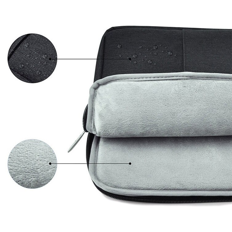 Husa Laptop 15.6 Inch, Geanta Laptop Universala Waterproof, Protectie Antisoc si Anti-Zgarieturi, Buzunar Accesorii, Gri