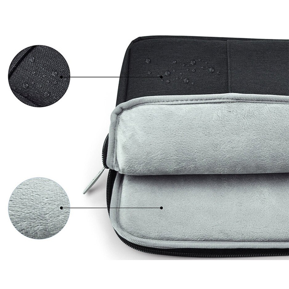 Husa Laptop 15.6 Inch, Geanta Laptop Universala Waterproof, Protectie Antisoc si Anti-Zgarieturi, Buzunar Accesorii, Neagra