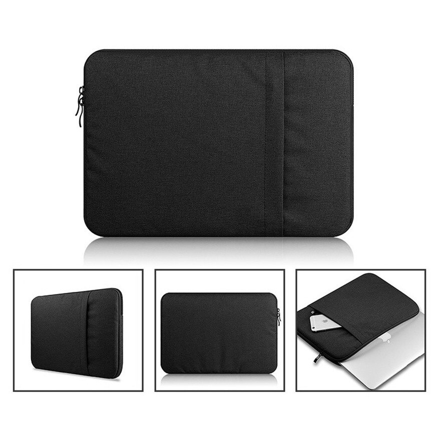 Husa Laptop 15.6 Inch, Geanta Laptop Universala Waterproof, Protectie Antisoc si Anti-Zgarieturi, Buzunar Accesorii, Neagra