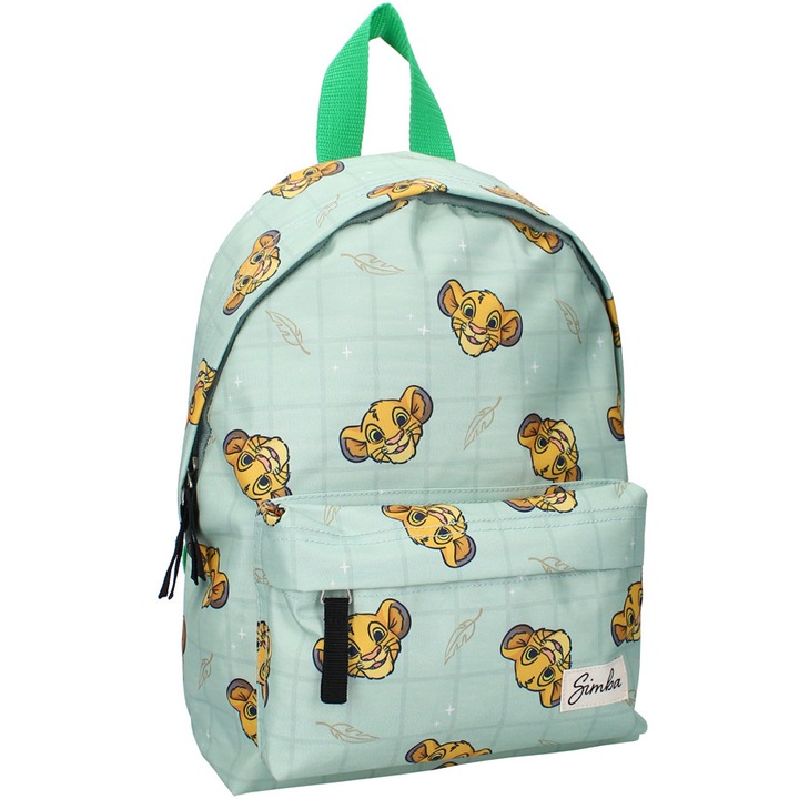 Rucsac pentru copii, Vadobag, Regele Leu Simba, verde, 31x22x9cm