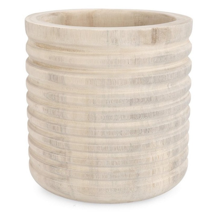Vaza flori lemn natur Hasly Ø25x25h