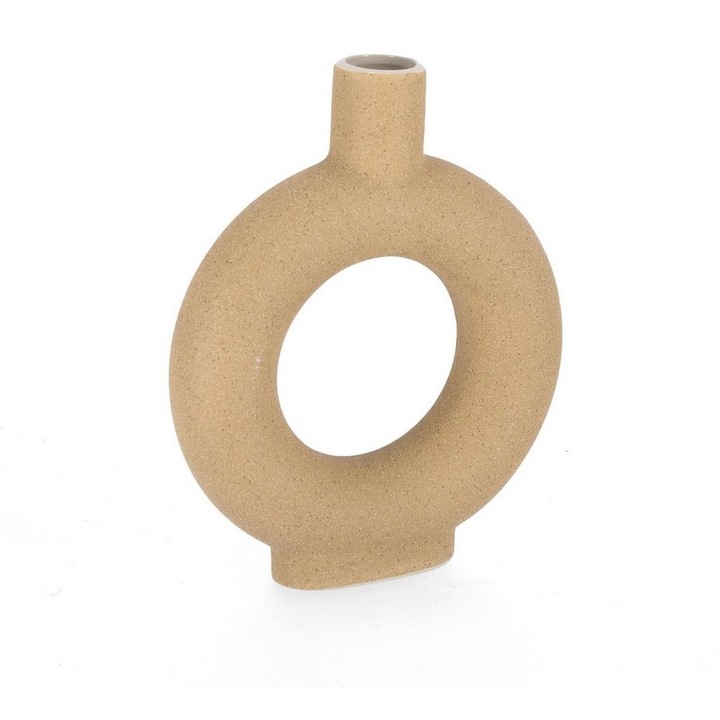 Vaza flori piatra maro Lytir 19x5x23h