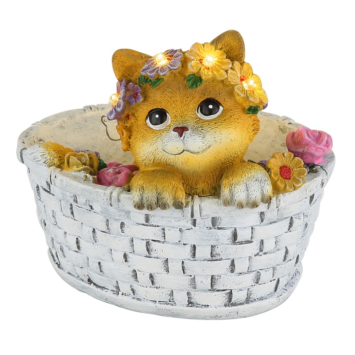 Lampa solara din plastic colorat, mata, comutator de presiune, IP44, LxlxI: 177x155x153mm, incl. 8x LED 0.08W 1.2V, 3500K