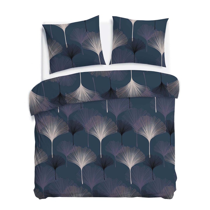 Ágynemű, Darymex, SATYNLOVE, 180x200cm, 2 párna 70x80cm, ginkgo levél mintás