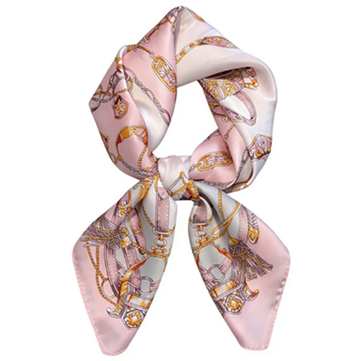 Fular de dama 70x70cm, design floral palat, multicolor si sofisticat