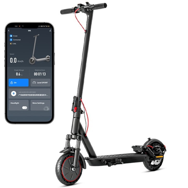 Trotineta electrica Manke MK083PRO, Suspensie fata si spate, viteza maxima de 25 km/h, 20-30 km, motor 350 W, 7.8 Ah, cauciuc solid