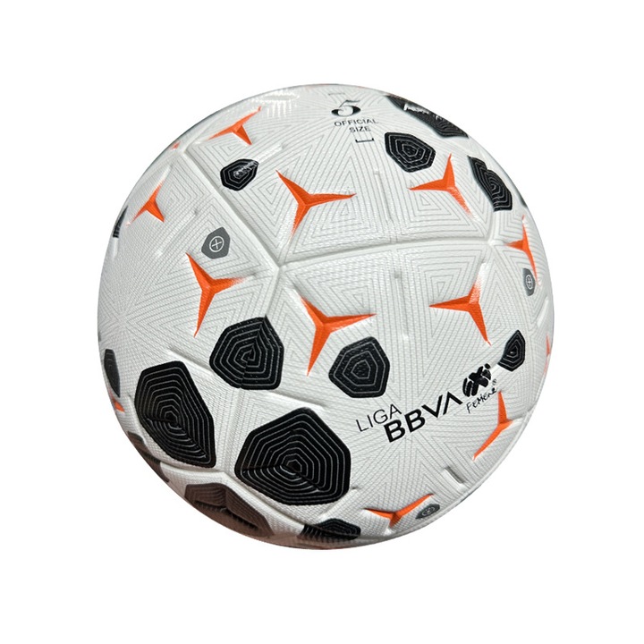 Minge fotbal, 2025/2026, alb si negru, marimea 5