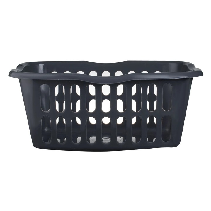 Леген, Пластмаса, Правоъгълен, 60 литра, Перфориран дизайн, 57, 7х42х25 см, Сив