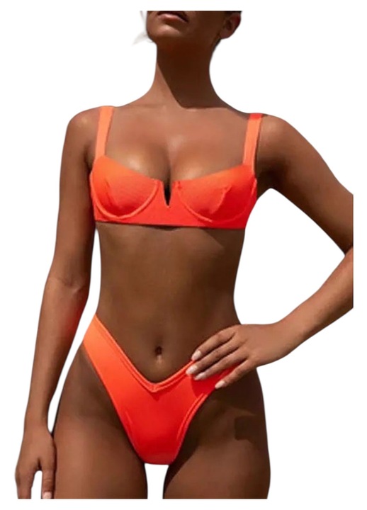Női kétrészes fürdőruha, narancssárga, M-es méret INTL