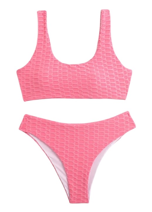 Női kétrészes fürdőruha, rózsaszín, M nemzetközi méret