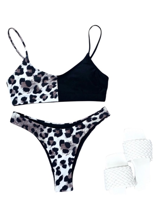 Női fürdőruha szett, Azure Muse, fekete-fehér, M-es méret INTL