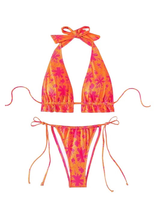 Női kétrészes fürdőruha Azure Muse, narancssárga, S INTL méret