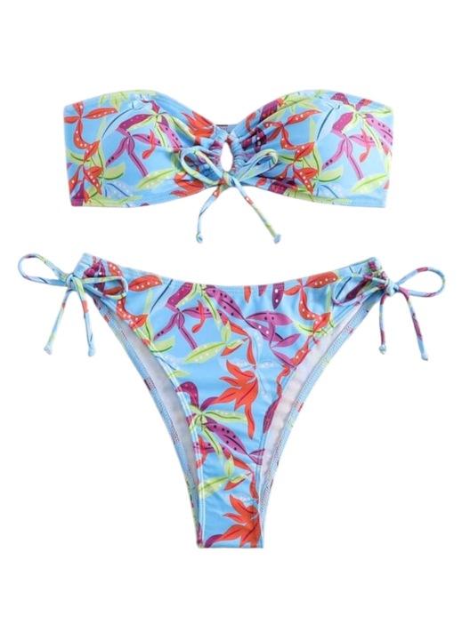 Női kétrészes fürdőruha, kék, M INTL méret