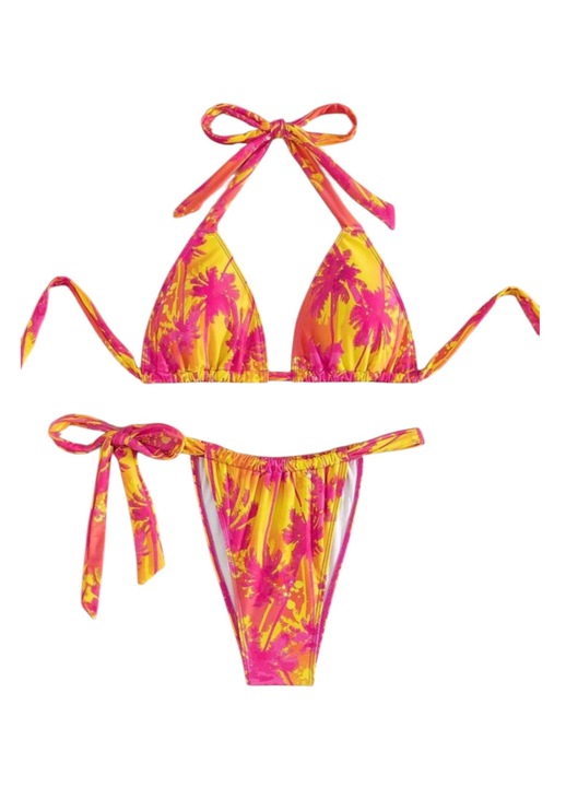 Női kétrészes fürdőruha, rózsaszín, S INTL