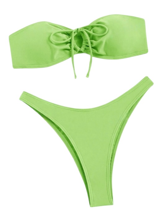 Női kétrészes fürdőruha, neonzöld, Azure Muse, M nemzetközi méret