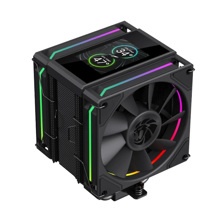 Cooler procesor Gamemax CPU Cooler Sigma 620 LCD Black - Addressable RGB 9502-0100R0111
