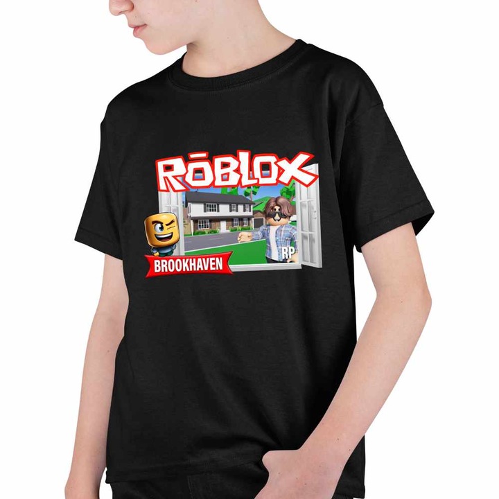 Tricou Copii Baieti Roblox Brookhaven, Fekete