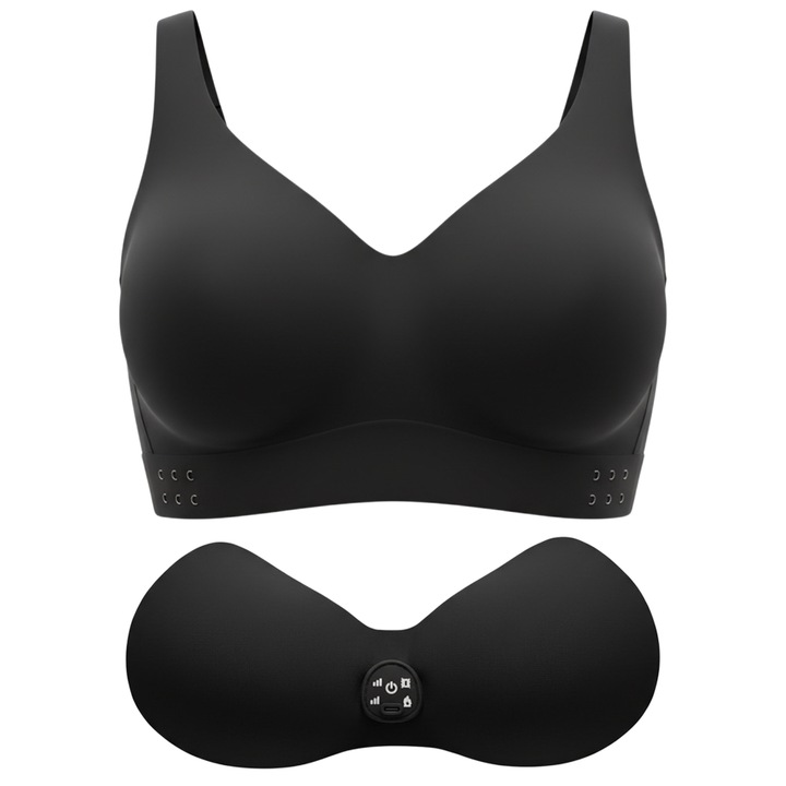 Aparat de masaj pectoral Medeyatech PRO+, electric wireless, EMS, 6 moduri, reincarcabil USB