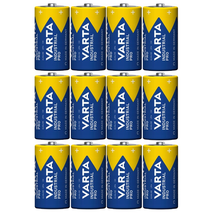 12 db alkáli elem R-14 LR14 C 1,5 V Varta készlet