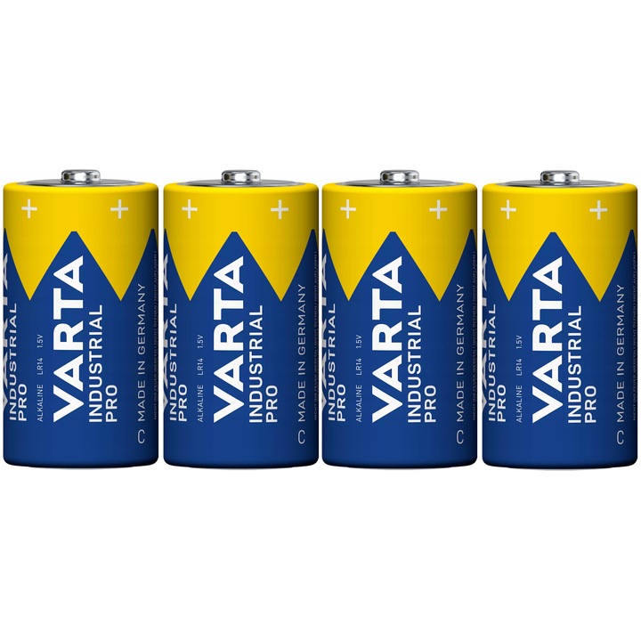 Set 4 baterii alcaline R-14 LR14 C 1, 5 V Varta