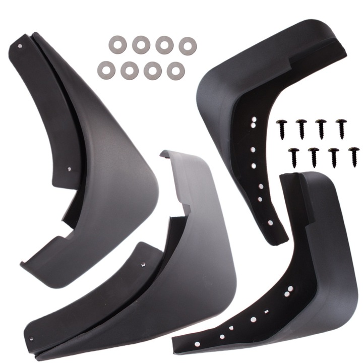 Aparatori noroi M MODECAR set 4 bucati pentru AUDI A4 B8 2007-2015, negru, material TPE
