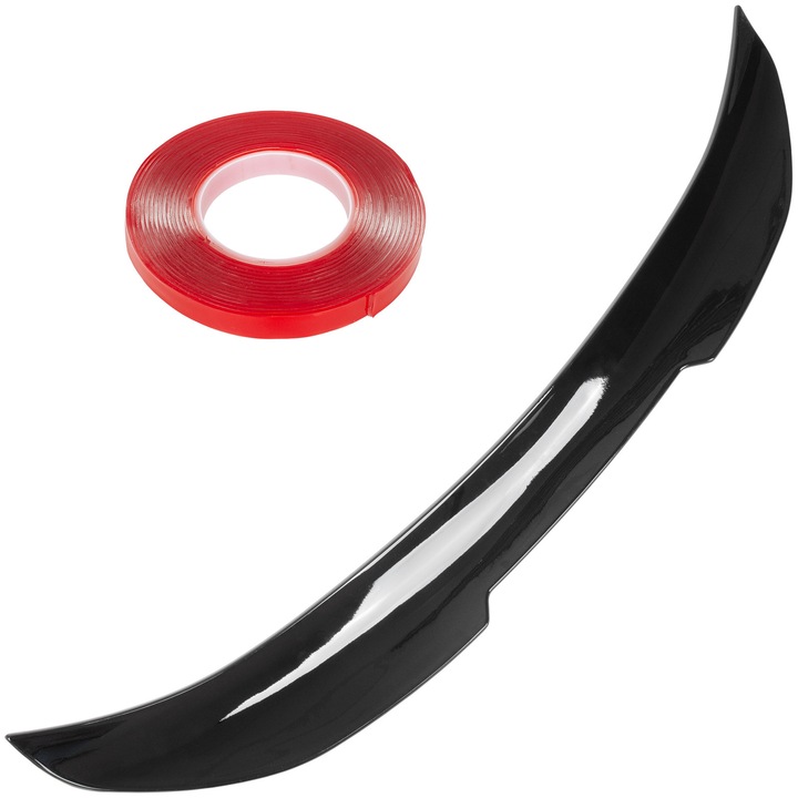 Spoiler tylny BMW 3 E90 2004-2011, PSM, negru lucios, material ABS, nou, set montaj inclus