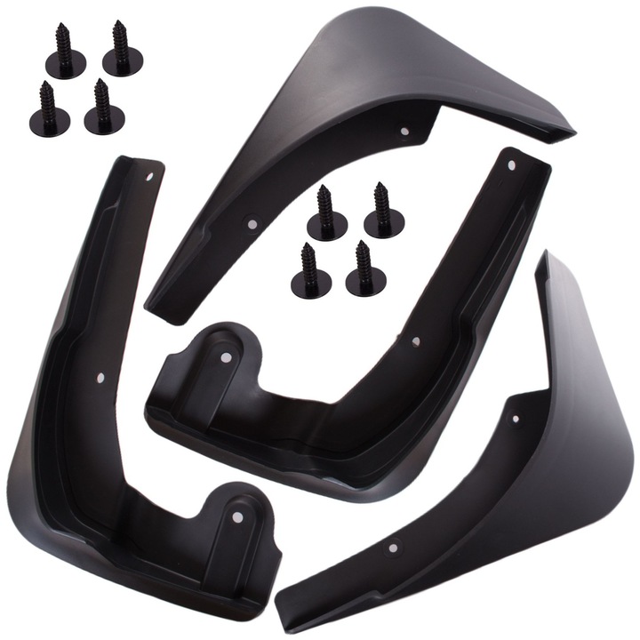 Set 4 aparatori noroi M MODECAR pentru SKODA YETI I 2009-2013, negru, material TPE