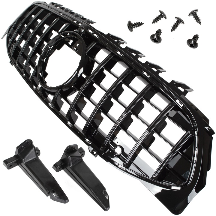 Autó grill M MODECAR Mercedes-Benz CLA W118 C118 X118 2019-2023, fényes fekete, lyukfedővel