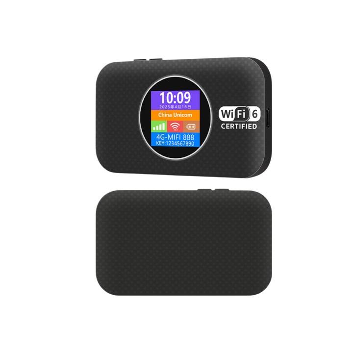 Router wireless, Wi-Fi 6, 4G-LTE, 2, 4 GHz, 802.11 b/g/n/ax, 3000 mAh, transmisie de mare viteza, semnal stabil, portabil, negru