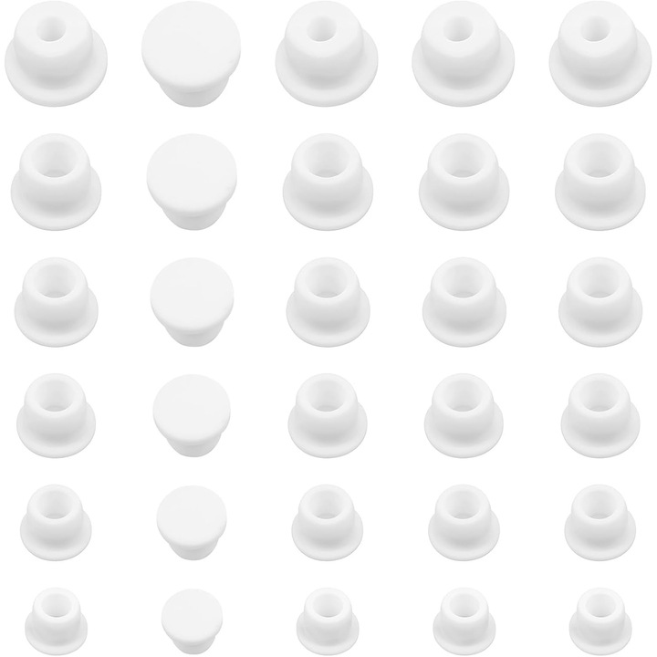 Set 30 Dopuri Silicon pentru Solnite, Alb