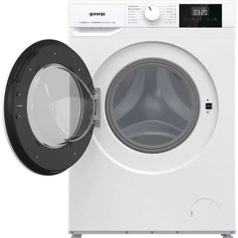 Masina de spalat rufe Gorenje WNGPI61SBS, AllergyCare, Intarziere pornire, Inverter, 6 Kg, 1000 rpm, Clasa B, Alba