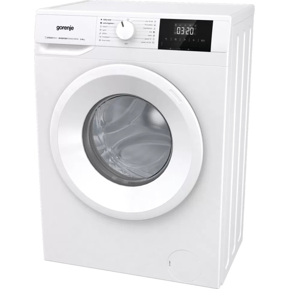 Masina de spalat rufe Gorenje WNGPI61SBS, AllergyCare, Intarziere pornire, Inverter, 6 Kg, 1000 rpm, Clasa B, Alba