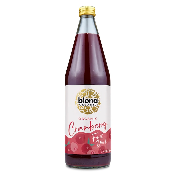 Suc de merișoare bio Biona 750ml, sticlă, 0.75l